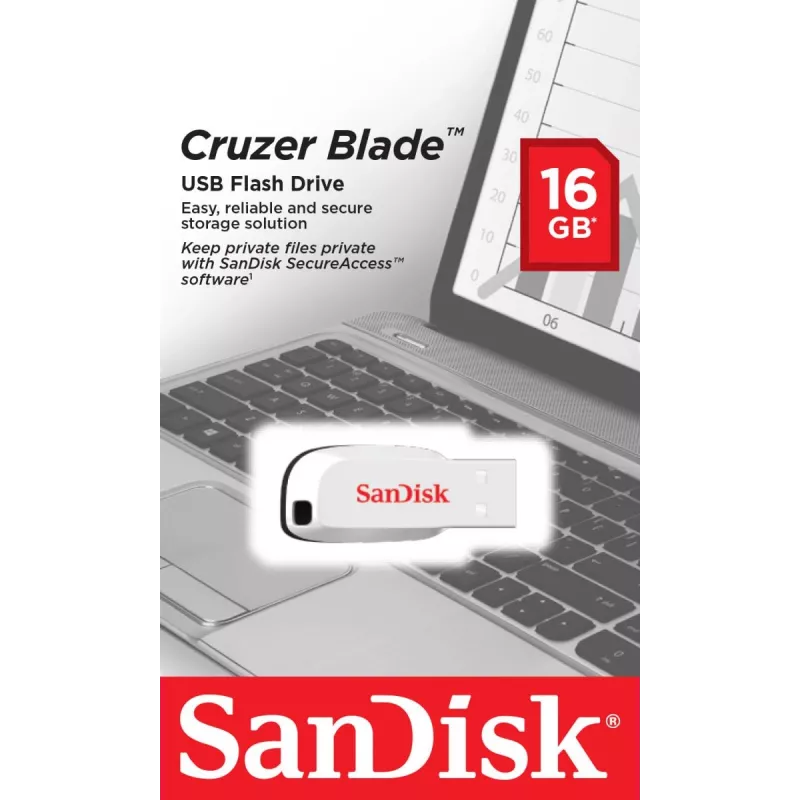 WESTERN DIGITAL SanDisk Cruzer Blade - 16 GB chiavetta USB - USB 2.0 - bianco