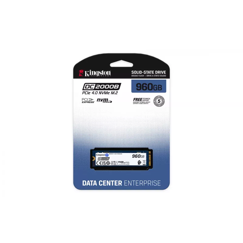 Kingston Technology 960G DC2000B PCIe 4.0 M.2 2280 SSD Enterprise