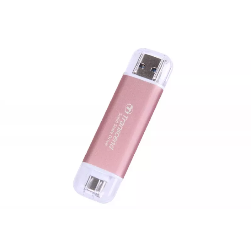 TRANSCEND Esd310p – SSD portatile 1 TB – USB Type-A / USB Type-C – rosa