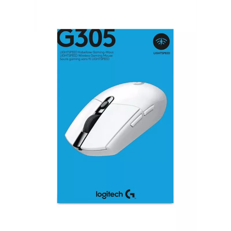 LOGITECH G305 Lightspeed Mouse da gaming wireless bianco
