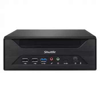 Shuttle XPC slim Barebone XH610 - S1700, Intel H610, 1xDP, 1xHDMI, 1x VGA, 2x COM (RS232), 2x LAN (2,5G e 1G), 1x slim 5,25 pollici, 2x 3,5 pollici, 2x M.2, funzionamento continuo 24/7