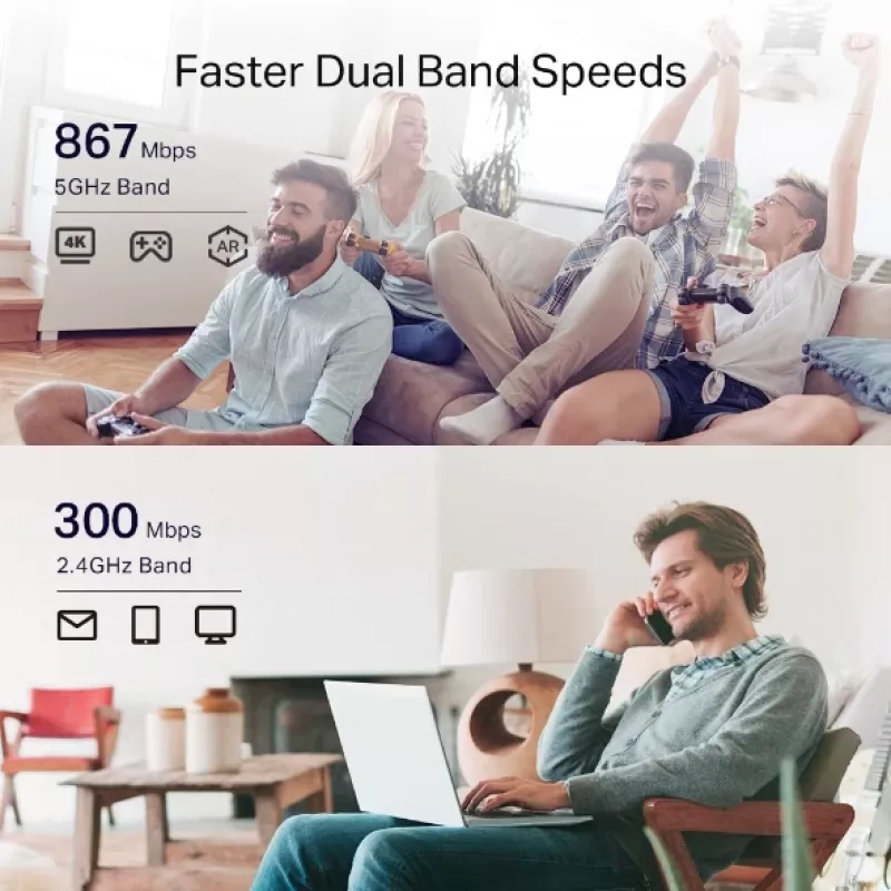 TP-Link RE335 Ripetitore di rete 867 Mbit/s bianco