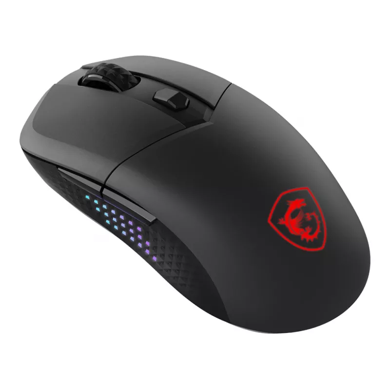 MSI VERSA 300 ELITE WIRELESS Mouse da gaming per destrorsi RF Wireless + Bluetooth + USB Type-C ottico 26000 DPI