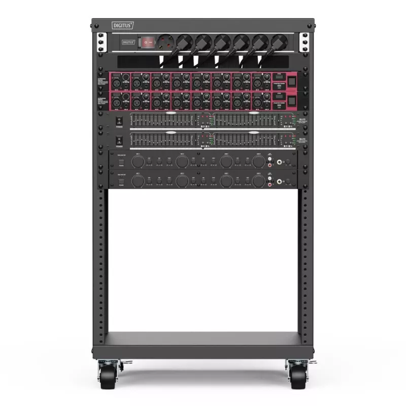 DIGITUS rack AVS 16U 780x507x460 mm fori filettati ruote nero