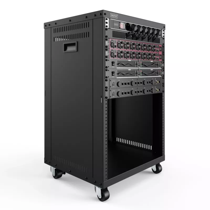 DIGITUS rack AVS 16U 780x507x460 mm fori filettati ruote nero