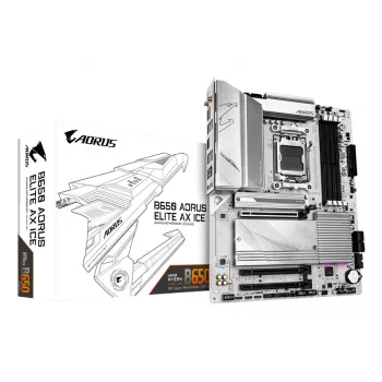 GIGABYTE B650 AORUS ELITE AX ICE scheda madre - supporta CPU AMD Ryzen 9000, VRM digitale 12+2+2 fasi, fino a 8000 MHz DDR5 (OC), 1xPCIe 5.0 + 2xPCIe 4.0 M.2, Wi-Fi 6E, 2.5GbE LAN, USB 3.2 Gen 2x2