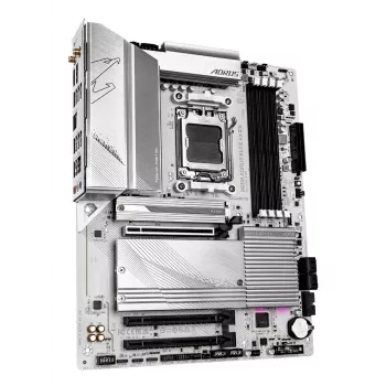 GIGABYTE B650 AORUS ELITE AX ICE scheda madre - supporta CPU AMD Ryzen 9000, VRM digitale 12+2+2 fasi, fino a 8000 MHz DDR5 (OC), 1xPCIe 5.0 + 2xPCIe 4.0 M.2, Wi-Fi 6E, 2.5GbE LAN, USB 3.2 Gen 2x2