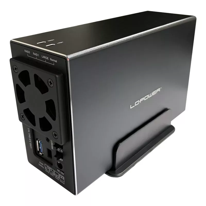 LC-POWER Lc-35u3-raid-2, case esterno per 2 dischi da 3,5