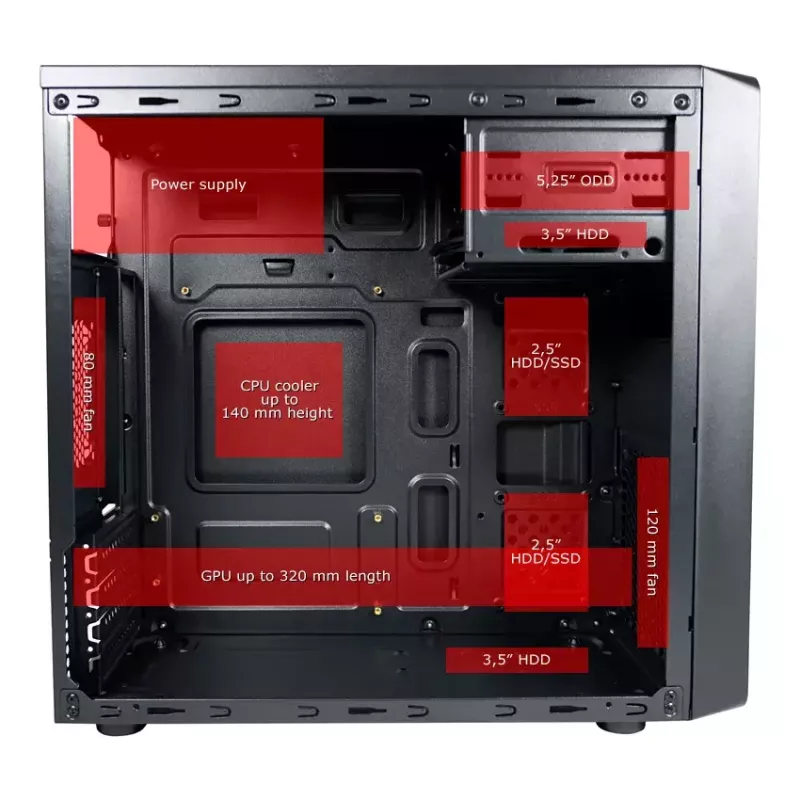 Case per computer LC-Power LC-2017MB-ON micro tower nero
