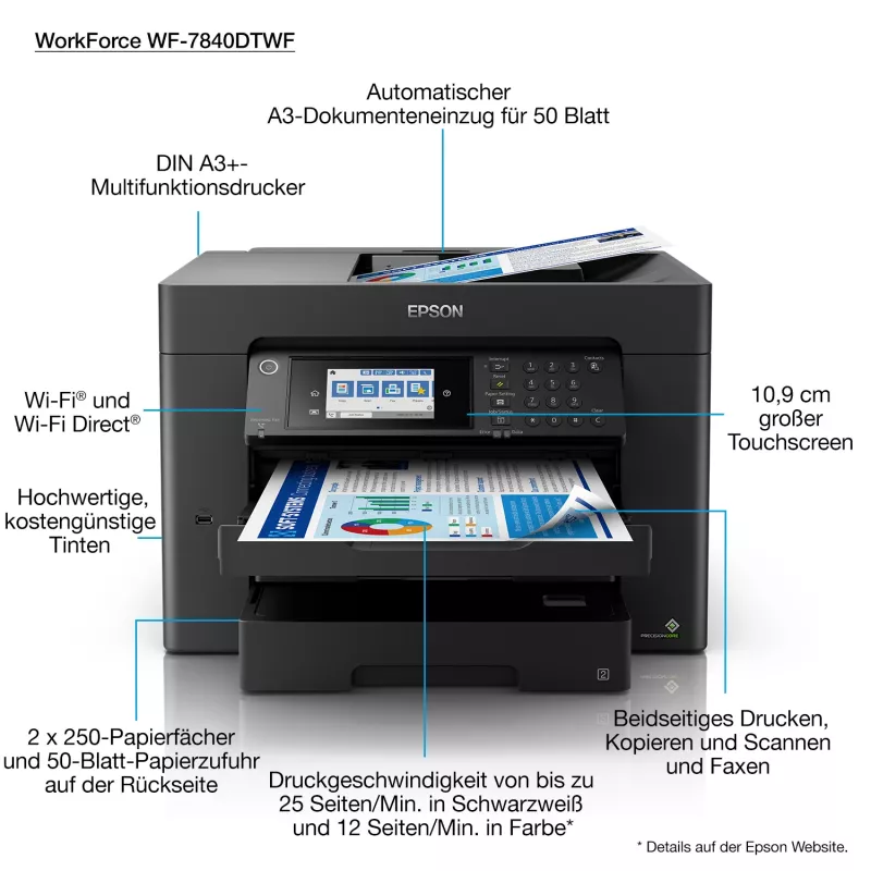 Epson WorkForce Pro WF-7840DTWF getto d'inchiostro A3 4800 x 2400 DPI Wi-Fi
