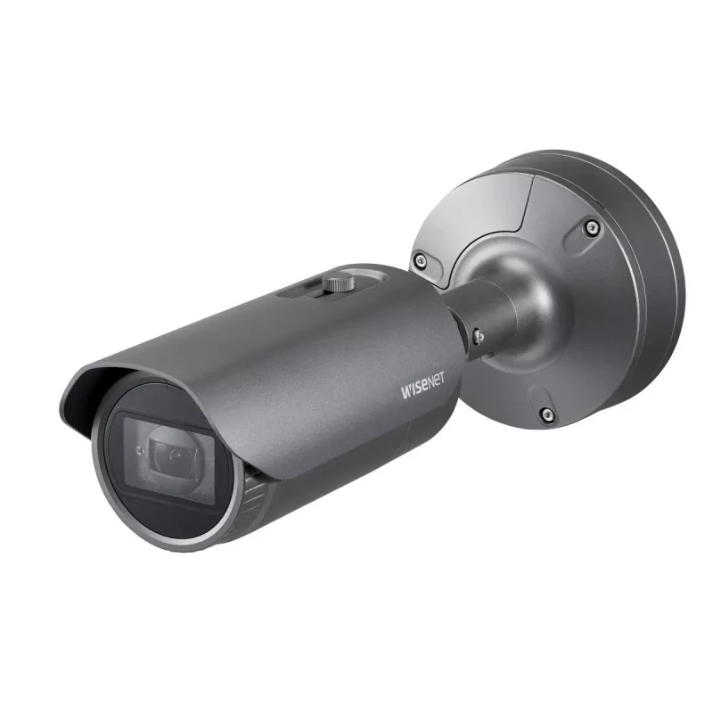 Hanwha Vision WiseNet X XNO-6080R telecamera IP bullet per esterni, 2 MP, 2,8-12 mm, giorno/notte, antivandalo, grigia