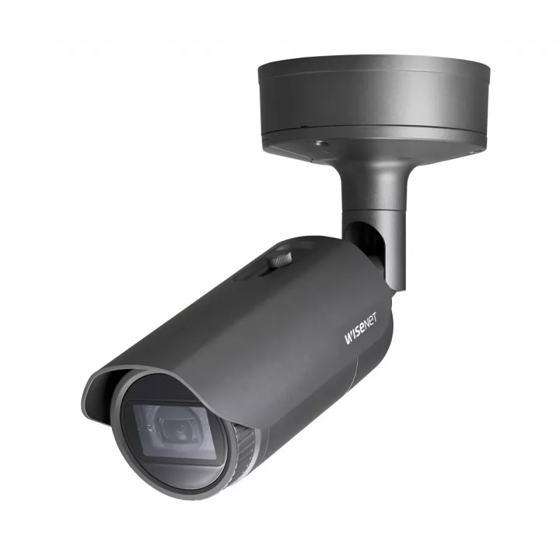 Hanwha Vision WiseNet X XNO-6080R telecamera IP bullet per esterni, 2 MP, 2,8-12 mm, giorno/notte, antivandalo, grigia
