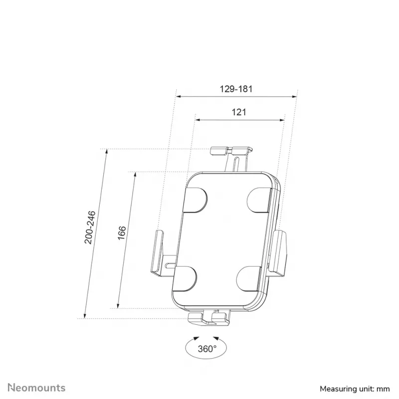Neomounts WL15-625BL1 supporto a parete per tablet 7,9–11 inch – bloccabile – universale