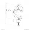 Neomounts DS15-545WH1 supporto per tablet con morsetto da tavolo 4,7-12,9 inch - universale - full motion