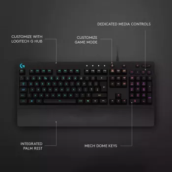 Tastiera gaming Logitech G G213 Prodigy full-size RGB LED con filo