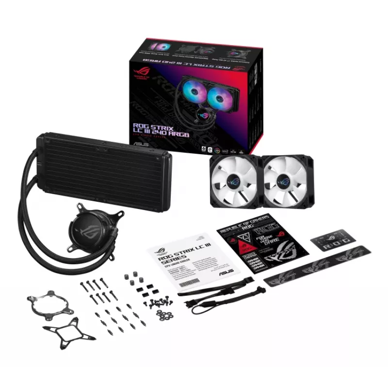 ASUS ROG Strix LC III 240 ARGB sistema di raffreddamento a liquido per processore 12 cm nero