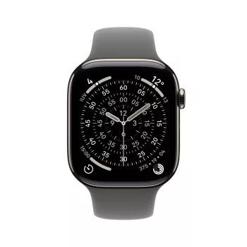 APPLE Watch Series 11 GPS + Cellular 42mm cassa in titanio naturale con cinturino Sport Stone Grey M/L