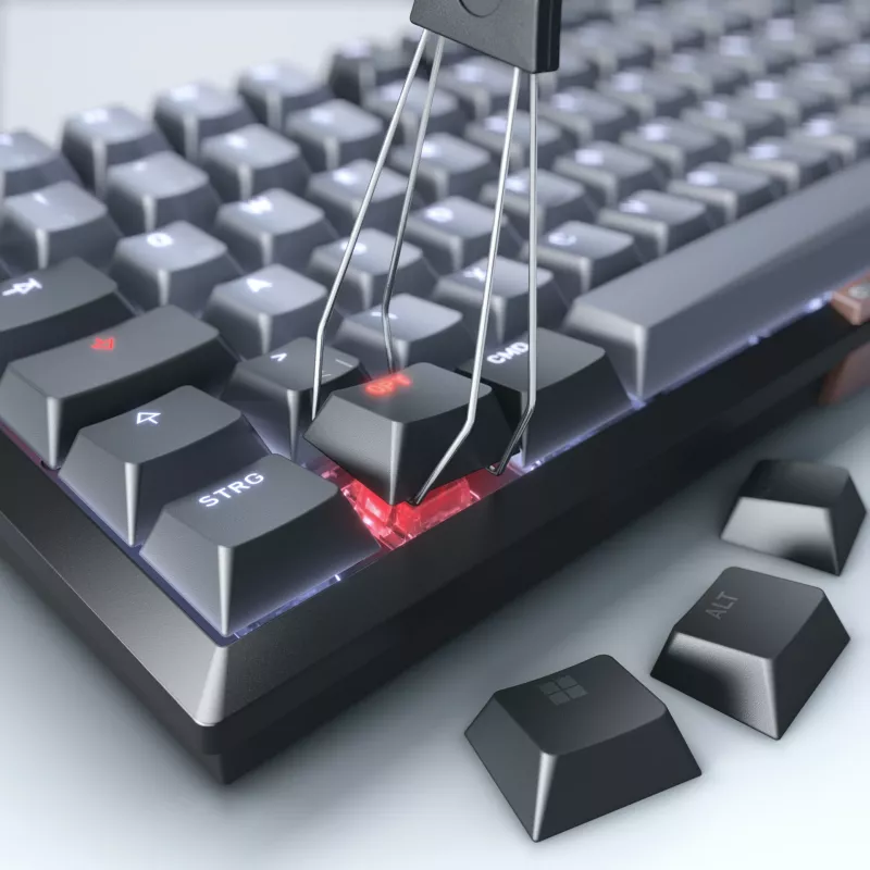 CHERRY KW 300 MX tastiera ufficio/casa USB + Bluetooth QWERTZ tedesco nero, rame, grigio