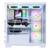 XPG Invader X BTF case PC Midi Tower, ATX/Micro-ATX/Mini-ITX, pannello laterale trasparente, 5 ventole ARGB da 120 mm, USB-C, senza alimentatore, bianco