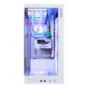 XPG Invader X BTF case PC Midi Tower, ATX/Micro-ATX/Mini-ITX, pannello laterale trasparente, 5 ventole ARGB da 120 mm, USB-C, senza alimentatore, bianco