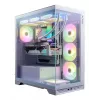 XPG Invader X BTF case PC Midi Tower, ATX/Micro-ATX/Mini-ITX, pannello laterale trasparente, 5 ventole ARGB da 120 mm, USB-C, senza alimentatore, bianco