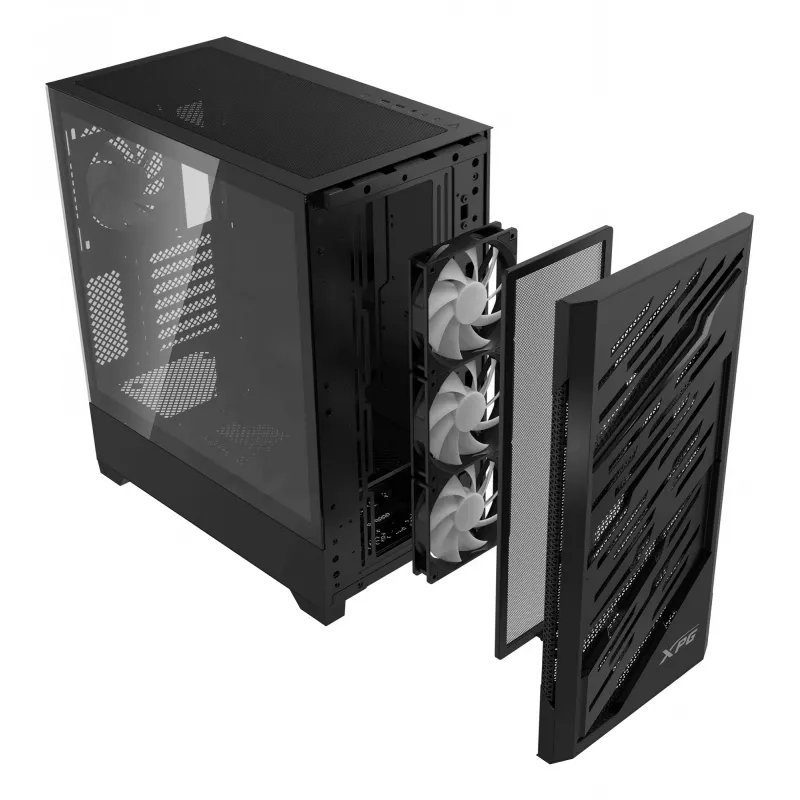 XPG STARKER AIR BTF Mid-Tower nero, Midi Tower, PC, nero, ATX, EATX, micro ATX, Mini-ITX, SPCC, vetro temperato, Gaming