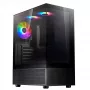 XPG Invader X Mini case PC Midi Tower, ATX/Micro-ATX/Mini-ITX, vetro temperato, 5 ventole ARGB da 120 mm, USB-C, senza alimentatore, nero