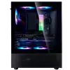 XPG Invader X Mini case PC Midi Tower, ATX/Micro-ATX/Mini-ITX, vetro temperato, 5 ventole ARGB da 120 mm, USB-C, senza alimentatore, nero