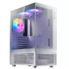 XPG Invader X Mini case PC Midi Tower, ATX/Micro-ATX/Mini-ITX, pannelli in vetro, 5 ventole ARGB da 120 mm, USB-C, senza alimentatore, bianco