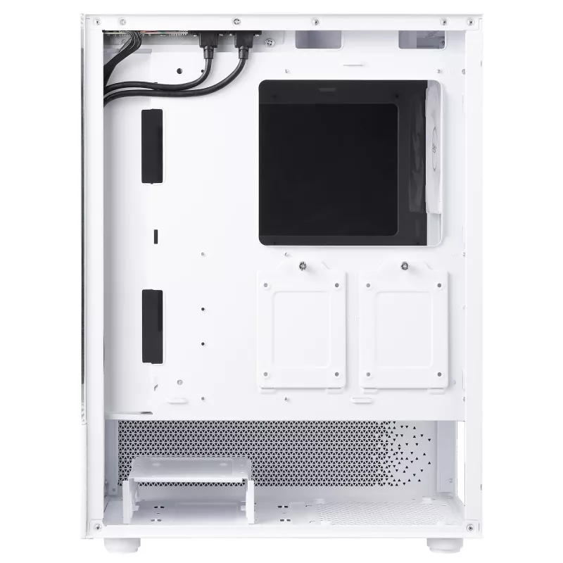 XPG Invader X Mini case PC Midi Tower, ATX/Micro-ATX/Mini-ITX, pannelli in vetro, 5 ventole ARGB da 120 mm, USB-C, senza alimentatore, bianco
