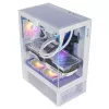 XPG Invader X Mini case PC Midi Tower, ATX/Micro-ATX/Mini-ITX, pannelli in vetro, 5 ventole ARGB da 120 mm, USB-C, senza alimentatore, bianco
