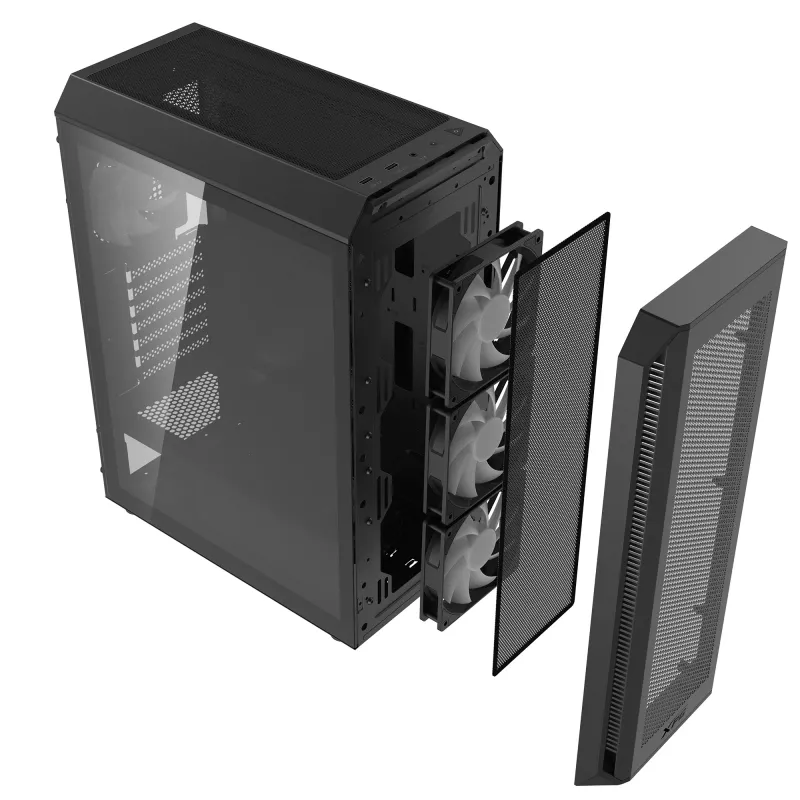XPG VALOR AIR PLUS case MID-TOWER nero, Midi Tower, PC, nero, ATX, micro ATX, Mini-ITX, SPCC, 16 cm