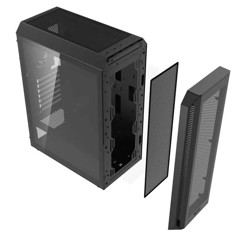 XPG VALOR AIR PLUS case MID-TOWER nero, Midi Tower, PC, nero, ATX, micro ATX, Mini-ITX, SPCC, 16 cm
