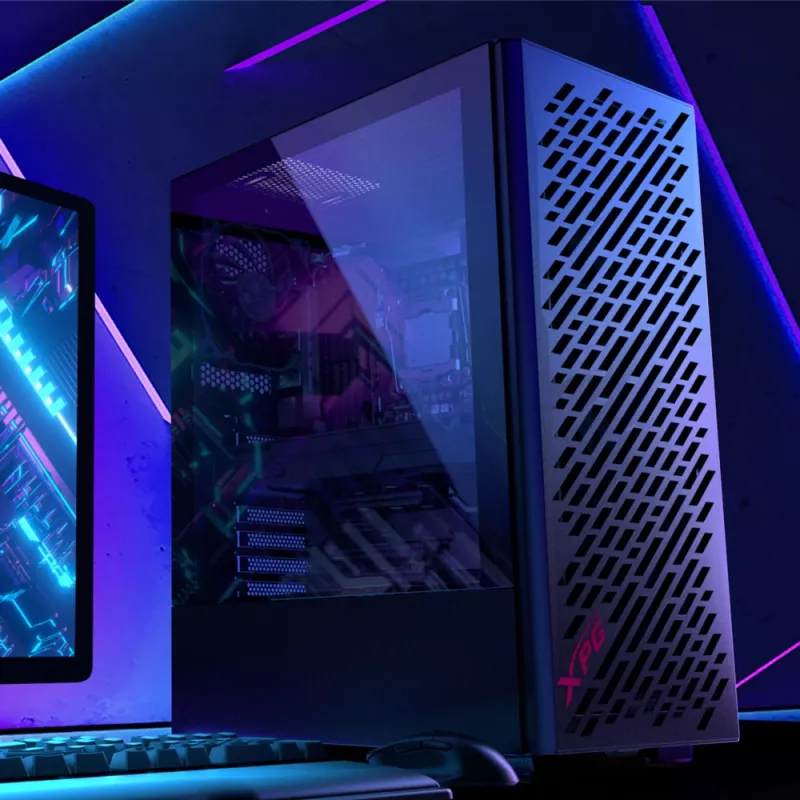 XPG VALOR AIR Mid-Tower nero, Midi Tower, PC, nero, ATX, micro ATX, Mini-ATX, acciaio al carbonio, vetro temperato, 16,6 cm