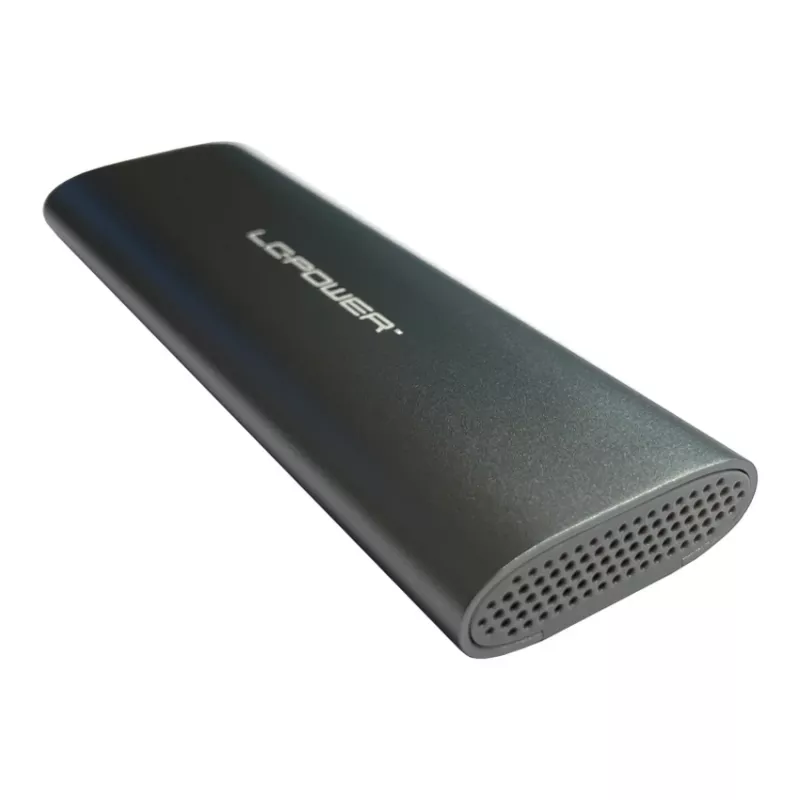Case per SSD M.2 LC-POWER (NVMe e SATA), USB 3.2 Gen.2x1, Nero – LC-M2-C-MULTI-2