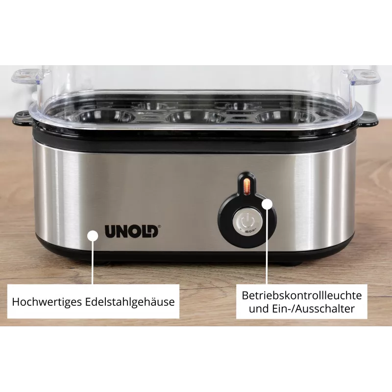 Unold 38610 Cuociuova 3 uova 210 W Acciaio inossidabile