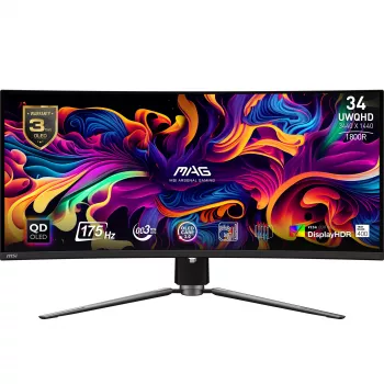 Monitor per computer MSI MAG 341CQPDE QD-OLED 86,4 cm (34 pollici) 3440 x 1440 pixel UltraWide Quad HD Nero