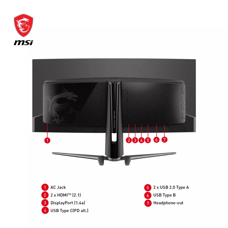 Monitor per computer MSI MAG 341CQPDE QD-OLED 86,4 cm (34 pollici) 3440 x 1440 pixel UltraWide Quad HD Nero