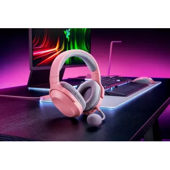 Razer Headset Barracuda X - Stereo - Con filo e senza fili - USB-C - Quartz Pink