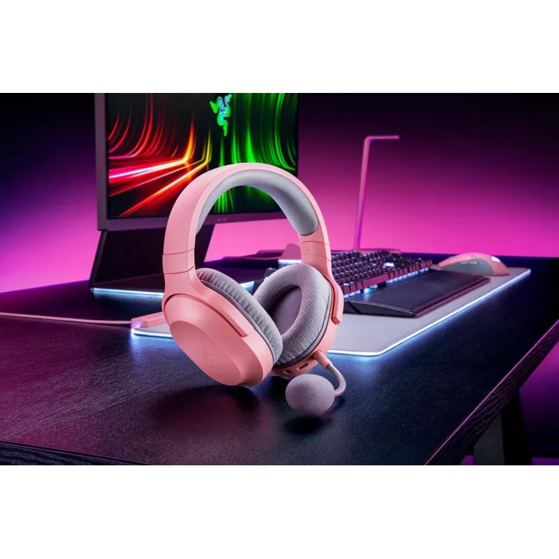 Razer Headset Barracuda X - Stereo - Con filo e senza fili - USB-C - Quartz Pink