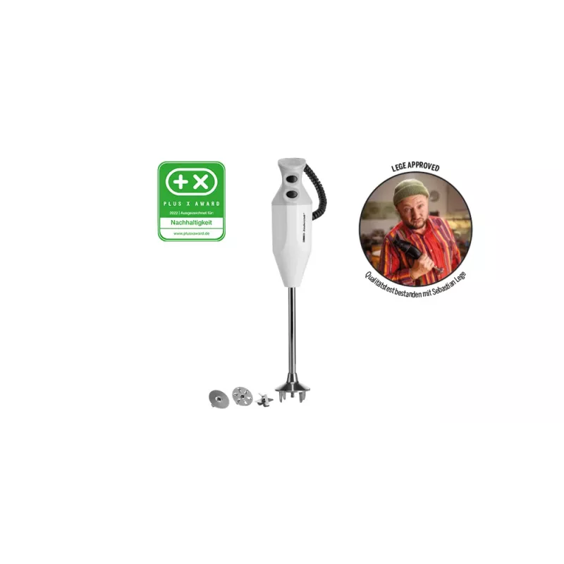 ESGE P 200 Profi, frullatore a immersione, 1,5 m, 200 W, grigio, acciaio inox, bianco