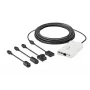 Hanwha XNB-6001 telecamera di sicurezza IP box, per interni, 2 MP, PoE, PTZ digitale, avorio
