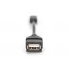 DIGITUS cavo adattatore USB 2.0, OTG, Type Mini-B - A M/F, 20cm, conforme USB 2.0, nero