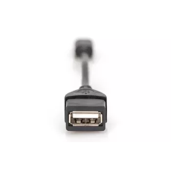 DIGITUS cavo adattatore USB 2.0, OTG, Type Mini-B - A M/F, 20cm, conforme USB 2.0, nero