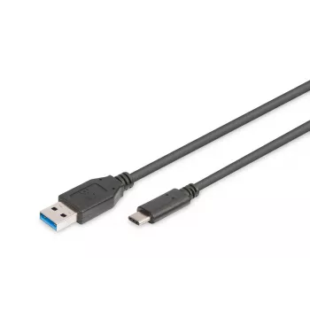DIGITUS ASSMANN cavo di collegamento USB Type-C, Type C su A M/M, 1m Super Speed nero