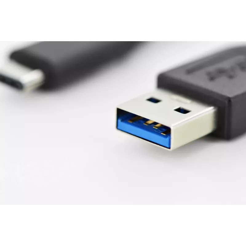 DIGITUS ASSMANN cavo di collegamento USB Type-C, tipo C su A M/M, 1m Super Speed nero
