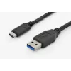 DIGITUS ASSMANN cavo di collegamento USB Type-C, tipo C su A M/M, 1m Super Speed nero