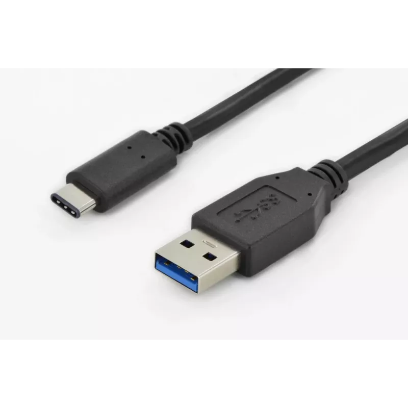 DIGITUS ASSMANN cavo di collegamento USB Type-C, tipo C su A M/M, 1m Super Speed nero