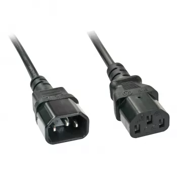 Lindy cavo di prolunga IEC 5m, nero, 5 m, connettore femmina C13, connettore femmina C14