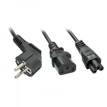 Lindy 30047 cavo di alimentazione nero connettore femmina C13 connettore femmina C5